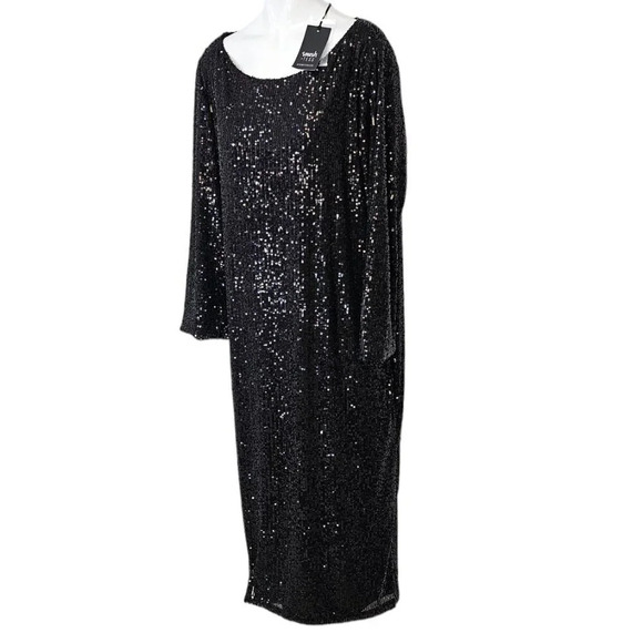 Smash  + Tess The Forever Frosted Dress Black Size Medium Allover Sequin NWT - Picture 8 of 11